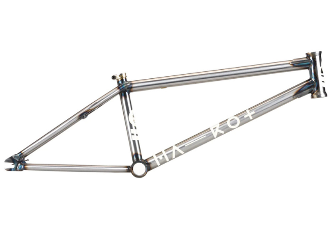 cuadro haro bmx raw pulido con letras blancas