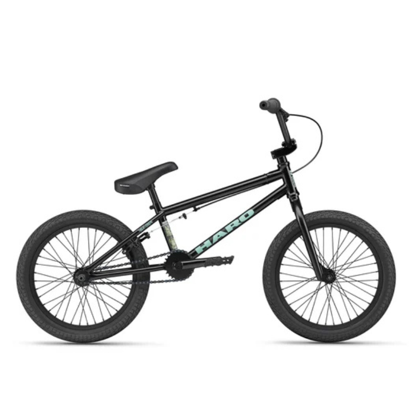 Vista lateral completa BMX Haro Downtown 18" negra