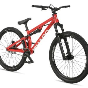 BTT HARO Thread Slope en rojo Navajo con suspensión completa.