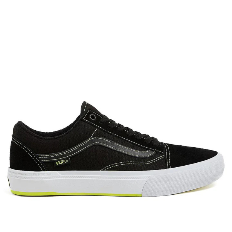 Lateral de las Vans Old Skool Neon BMX negras