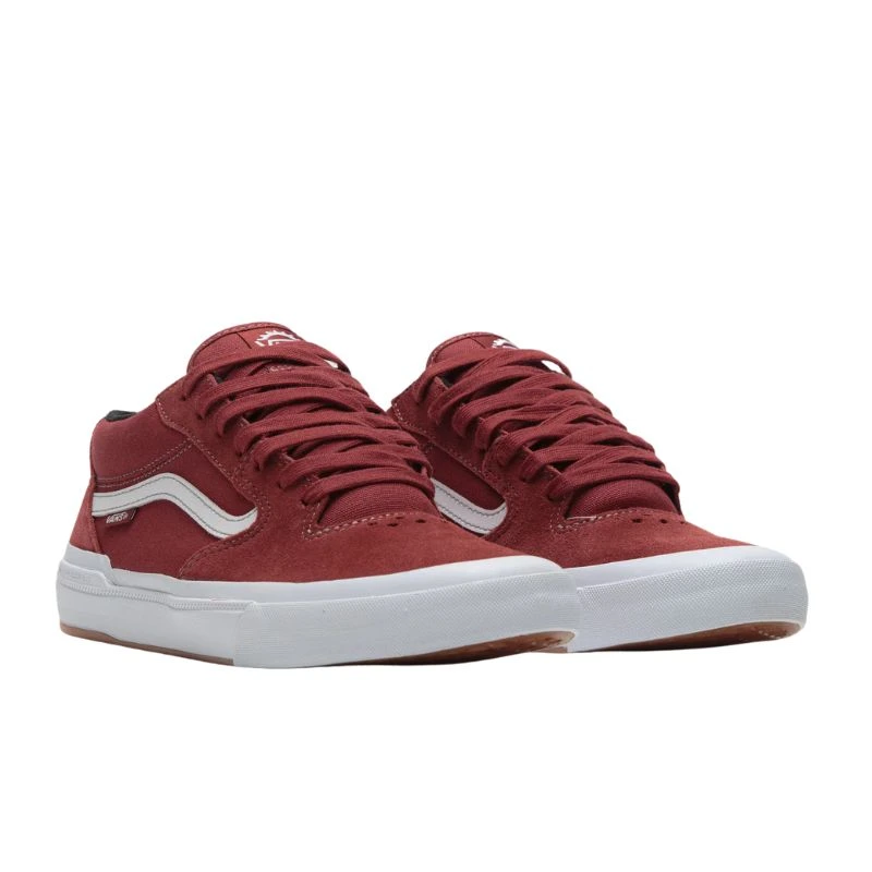 Vista frontal de las Vans BMX Style 114 Sun-Dried Tom, resaltando el diseño robusto y estilizado para BMX.