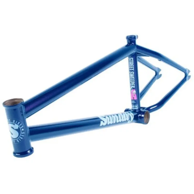 Cuadro BMX Sunday Street Sweeper azul diseñado por Jake Seeley