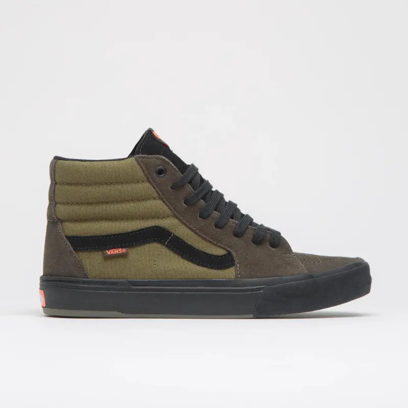 zapatillas vans bmx sk8-hi coal brown perfil lateral