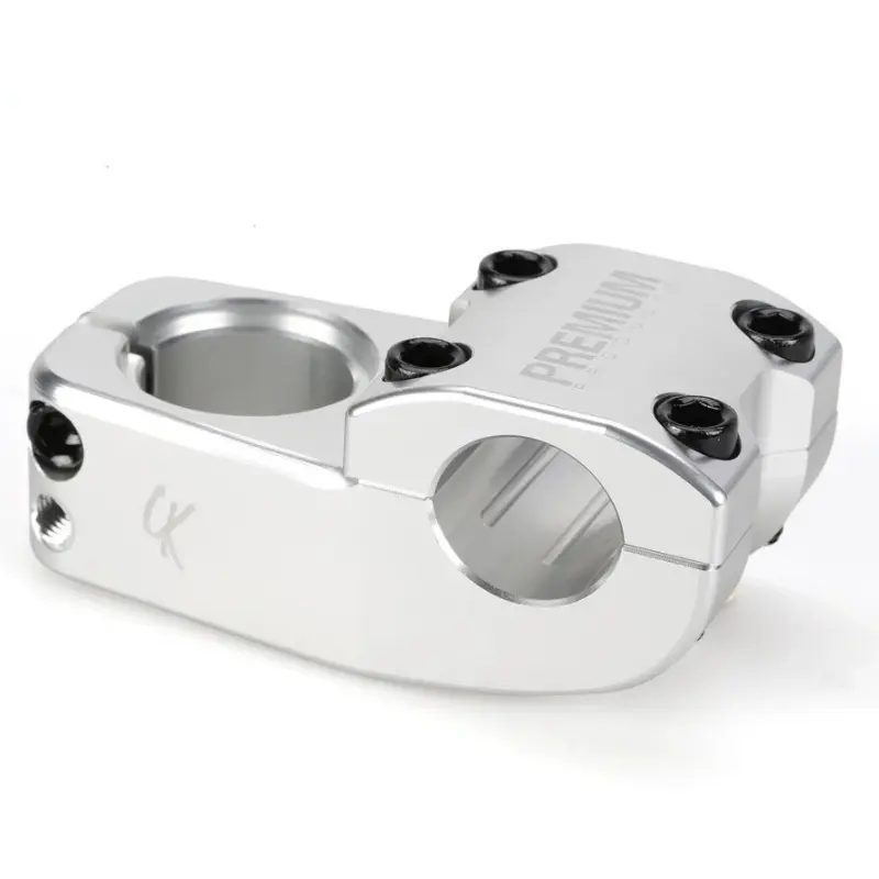 Potencia topload Premium CK para BMX en color plata con grabado Premium Products